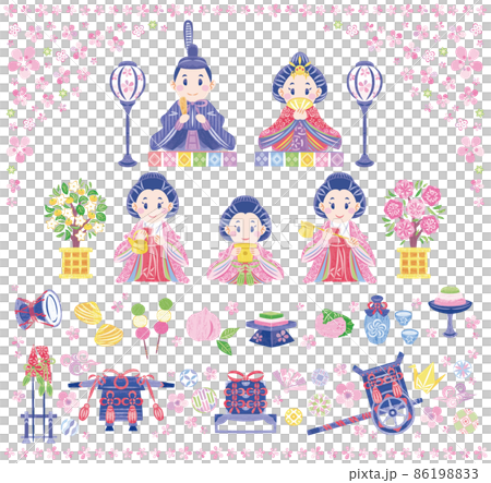 Hinamatsuri Hinamatsuri illustration set 86198833