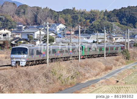 長崎本線　肥前麓－中原　JR九州　783系　CM5編成（南福岡）　ハウステンボス　みどり 86199302
