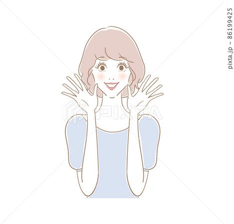 笑顔の可愛い女性 86199425