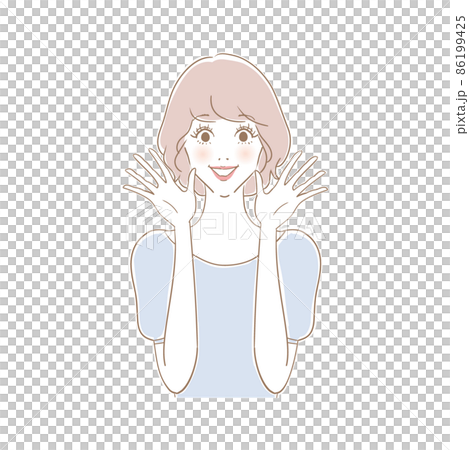 笑顔の可愛い女性 86199425