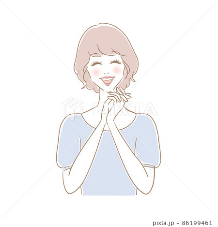 笑顔の可愛い女性 86199461