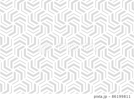 Abstract geometric pattern with stripes, lines. Seamless vector background. White and gray ornament. Simple lattice graphic design. 86199811