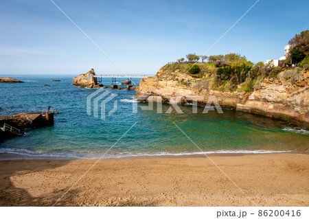 Rock of the Virgin and seaside in biarritz Rock of the Virgin and seaside in biarritz 86200416