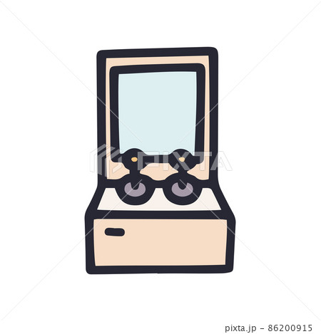 arcade gaming machine color vector doodle simple icon 86200915