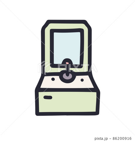 video gaming machine color vector doodle simple icon 86200916
