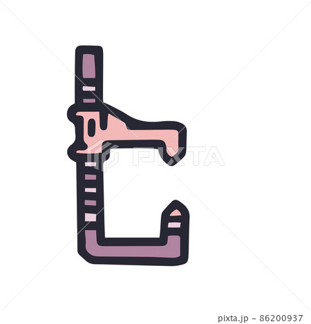thickness gauge color vector doodle simple icon 86200937