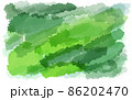 手書き水彩　緑 86202470