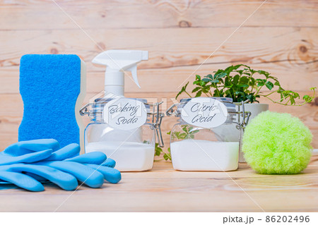 容器に入った重曹とクエン酸 掃除イメージ 容器に入った重曹とクエン酸 掃除イメージ 86202496