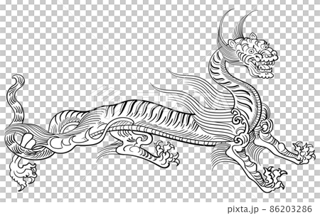 白虎-黑白 86203286