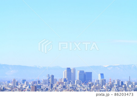 名古屋市、名古屋駅前超高層ビル群の風景 名古屋市、名古屋駅前超高層ビル群の風景 86203473