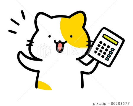 ファイナンシャルプランナーなねこの手書き風イラスト 86203577