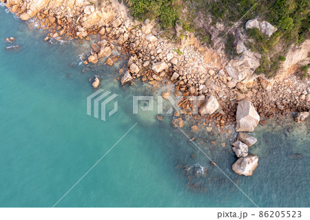 Shoreline and Cliffs at Kwun Yam Wan, Cheung Chau 7 Jan 2022 86205523