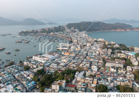 the coastline of Cheung Chau Wan, hong kong 7 Jan 2022 86205551