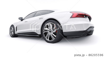 Premium electric sports sedan. Car isolated on white background. 3d rendering. 86205596