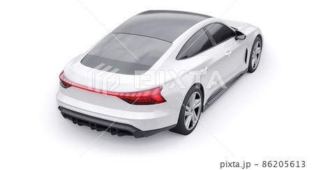 Premium electric sports sedan. Car isolated on white background. 3d rendering. 86205613