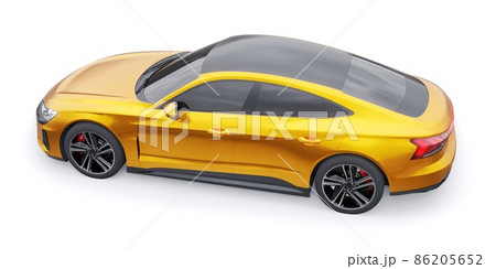 Premium electric sports sedan. Car isolated on white background. 3d rendering. 86205652