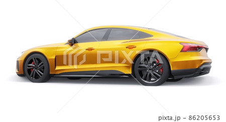 Premium electric sports sedan. Car isolated on white background. 3d rendering. Premium electric sports sedan. Car isolated on white background. 3d rendering. 86205653