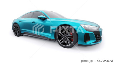 Premium electric sports sedan. Car isolated on white background. 3d rendering. Premium electric sports sedan. Car isolated on white background. 3d rendering. 86205678
