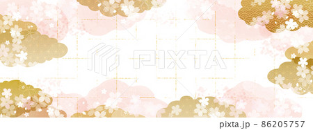 桜の背景イラスト 和柄 桜の背景イラスト 和柄 86205757