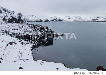 Oskjuvatn lake at Askja, central Iceland landmark 86206734