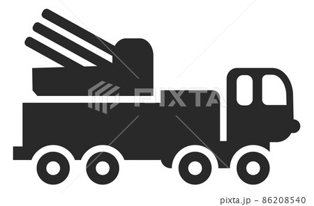 Multiple rocket launcher icon. Army artillery car 86208540