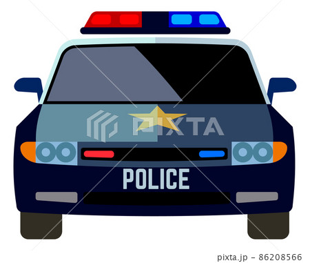 Police car front view. Patrol auto icon Police car front view. Patrol auto icon 86208566