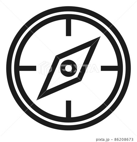 Compass icon. Direction pointer. Tourist equipment. Nautical device 86208673
