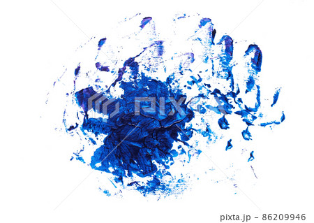 abstract acrylic watercolor paint brush stroke texture isolated on white background for logo and banner. design, creative, and illustration. 86209946