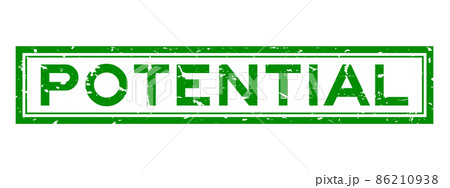 Grunge green potential word sqaure rubber seal stamp on white background Grunge green potential word sqaure rubber seal stamp on white background 86210938