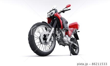 lightweight touristic enduro motorcycle 3d illustration lightweight touristic enduro motorcycle 3d illustration 86211533