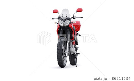 lightweight touristic enduro motorcycle 3d illustration lightweight touristic enduro motorcycle 3d illustration 86211534