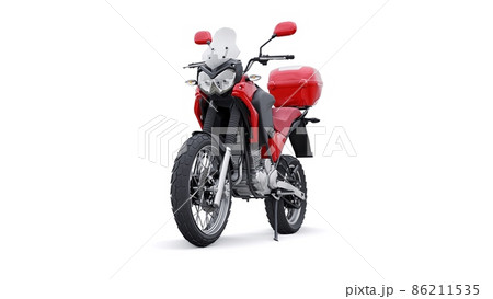 lightweight touristic enduro motorcycle 3d illustration lightweight touristic enduro motorcycle 3d illustration 86211535