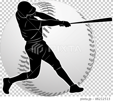 baseball player silhouette - vector 86212513