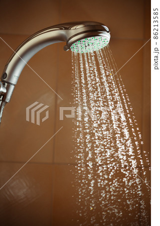 shower with flowing water shower with flowing water 86213585