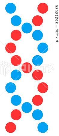 遺伝子のDNAを表現した螺旋状のイラスト 86213636