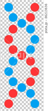 遺伝子のDNAを表現した螺旋状のイラスト 86213636