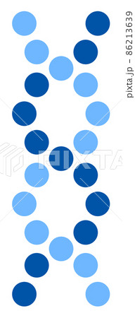 遺伝子のDNAを表現した螺旋状のイラスト 86213639