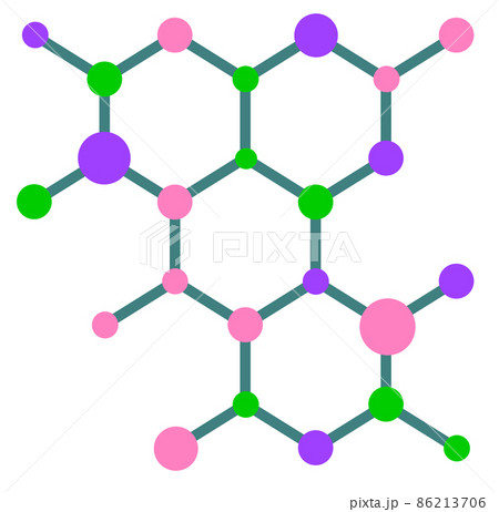 細胞の結合を表現した図のイラスト 86213706