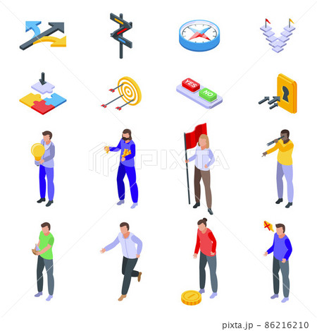 Opportunity icons set, isometric style 86216210