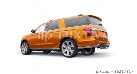 Orang Premium Family SUV isolated on white background. 3d rendering 86217317