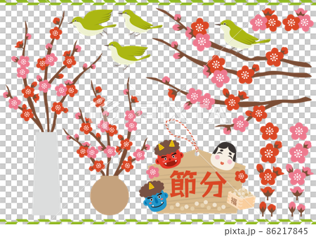 Setsubun Illustration_2022_5_Plum_Mejiro 86217845
