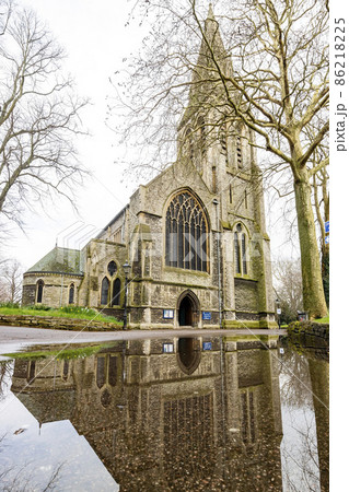 Overcast view of the Saint Mary's Church 86218225