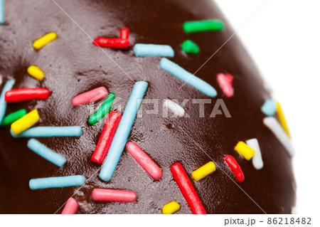 part of tasty chocolate donut part of tasty chocolate donut 86218482