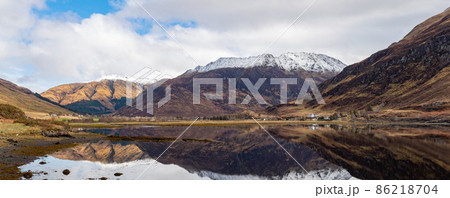 Sunny view of the beautiful lake, reflection on Causeway 86218704