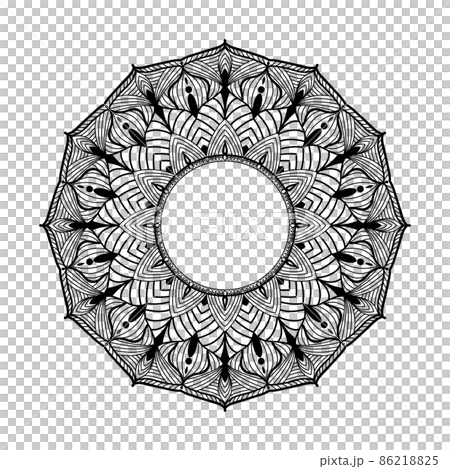 Mandala flower shape, vector design decorate for background Mandala flower shape, vector design decorate for background 86218825