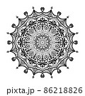 Mandala flower shape, vector design decorate for background 86218826