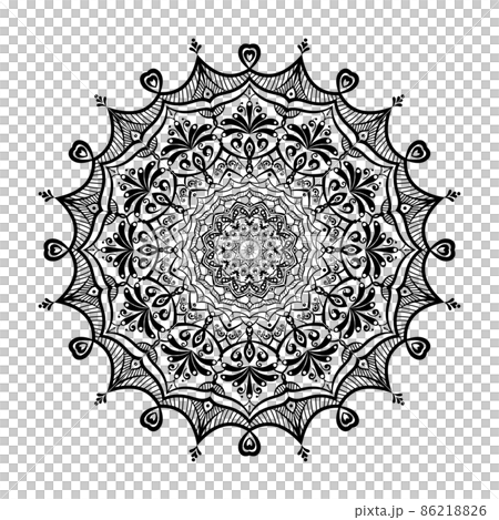 Mandala flower shape, vector design decorate for background Mandala flower shape, vector design decorate for background 86218826