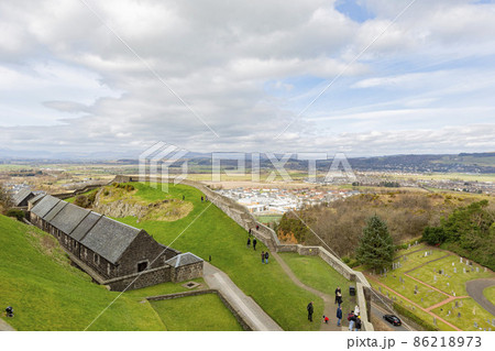 High angle view of the cityscape from Stirling Castle 86218973