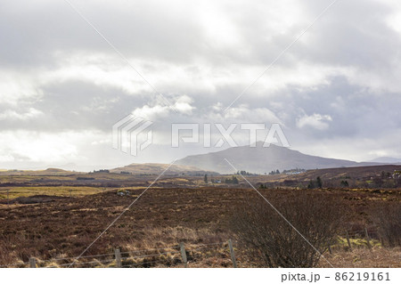 Overcast view of rural landscape Overcast view of rural landscape 86219161