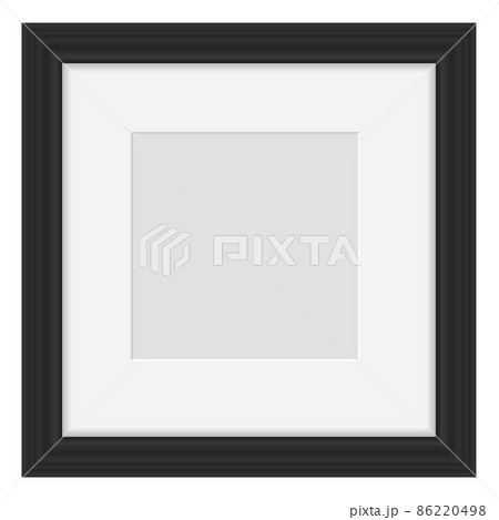 Black picture frame. Realistic border mockup for photo or painting Black picture frame. Realistic border mockup for photo or painting 86220498